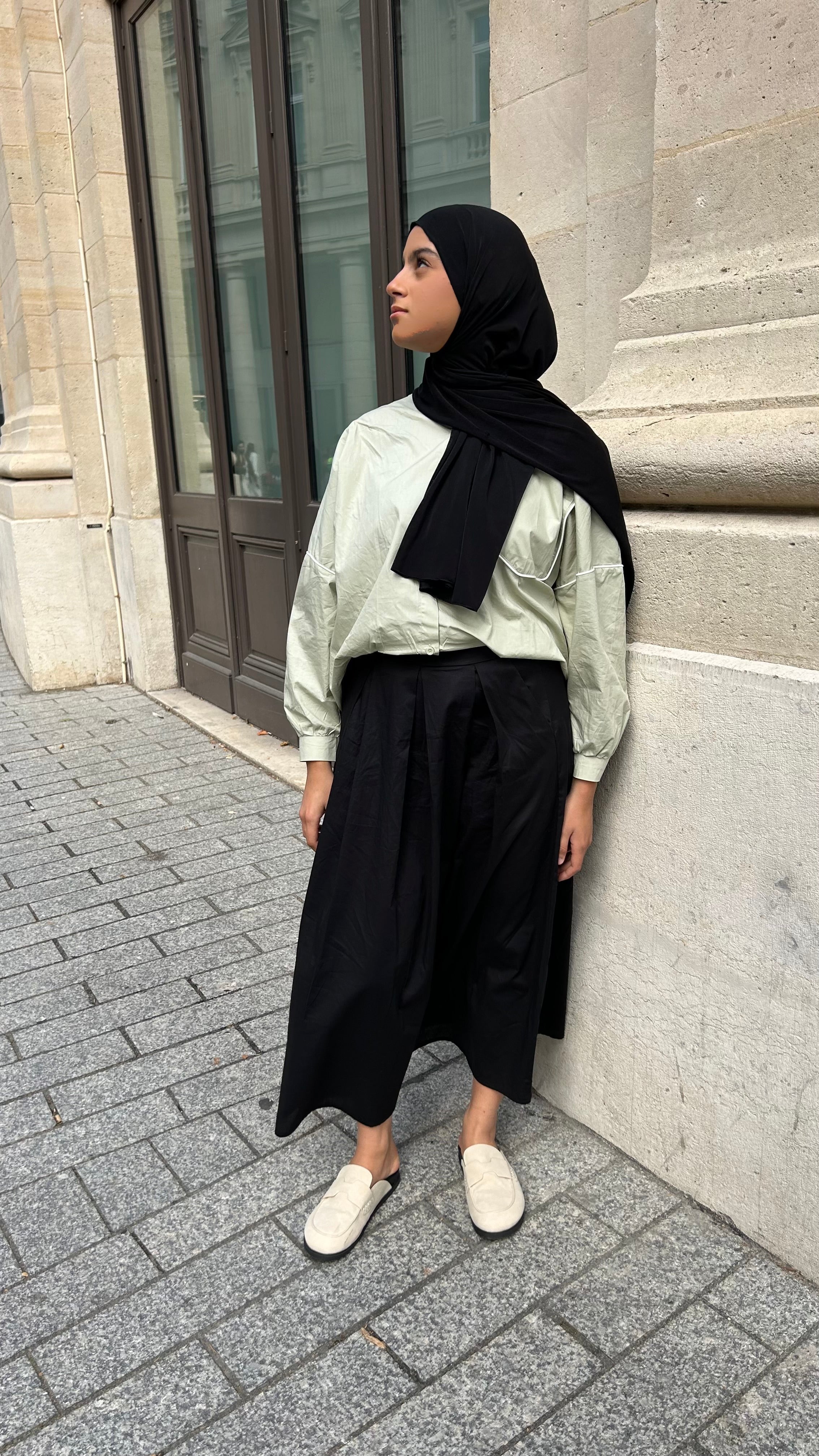 JUPE TRAPEZE - NOIR